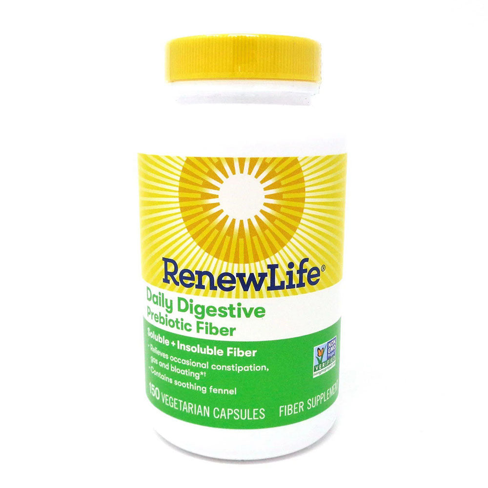 Renew Life Daily Digestive Prebiotic Fiber Capsules, 150 Ea